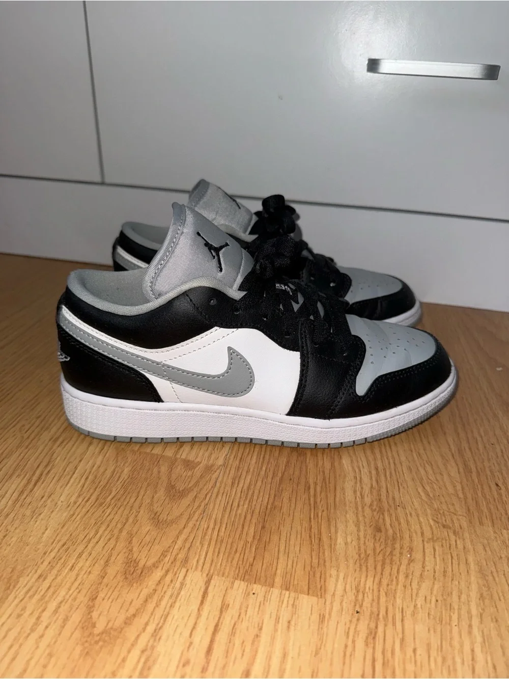 Nike Kids Air Jordan Low Top Sneakers in Black and Light Gray